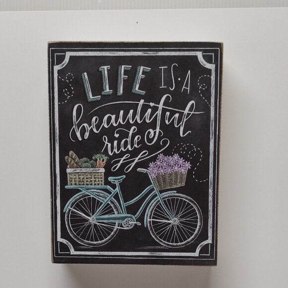 Primitives by Kathy Chalk Style Sign - LIFE Is A Beautiful Ride - Picture 2 of 4